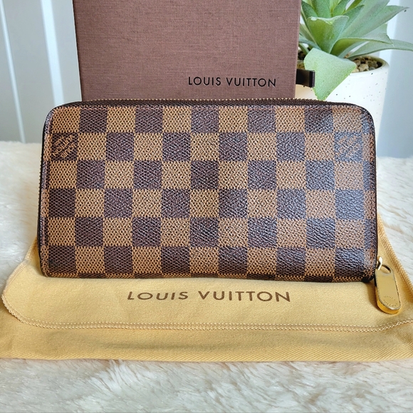 🍁 Authentic LOUIS VUITTON Zippy Wallet Damier Ebene - Picture 2 of 16
